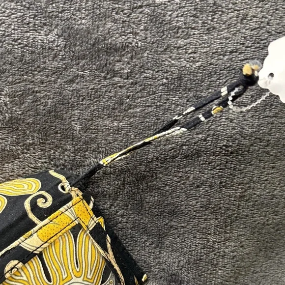 Vera Bradley Black and Yellow Patterned Wallet - Picture 6 of 12